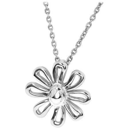 Tiffany & Co. Silver Daisy Flower Paloma Picasso Pendant Necklace