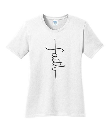 TKO tees White Faith Cross Crewneck Tee - Women & Plus | Best Price and Reviews | Zulily