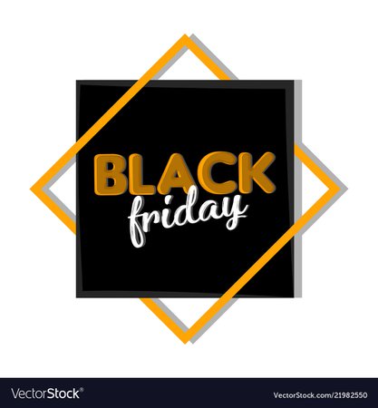 Isolated retro black friday label Royalty Free Vector Image