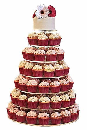 7 Tier Wedding Party Cupcake and Dessert Tower 18 INCHES BIG Clear Acrylic Cake Stand