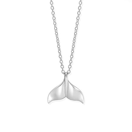 Amazon.com: Boma Jewelry Sterling Silver Whale Tail Animal Pendant Necklace, 18 Inches: Jewelry