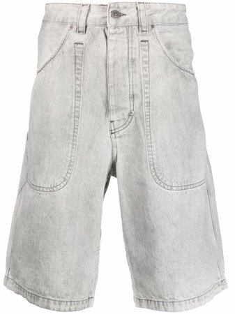 Diesel stonewashed denim shorts
