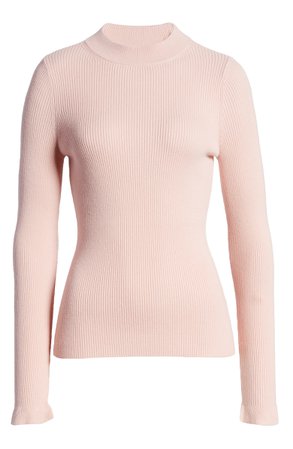 Rachel Parcell Mock Neck Ribbed Long Sleeve Sweater (Nordstrom Exclusive) | Nordstrom