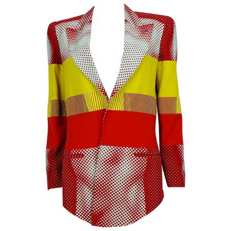 Jean Paul Gaultier Vintage Cyberbaba Body Illusion Blazer USA Size 10 For Sale at 1stdibs