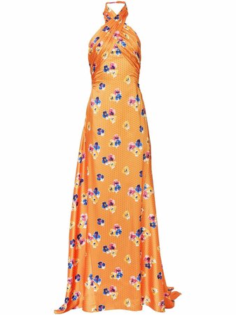 Carolina Herrera floral-print Halter neck Dress