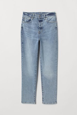 Mom Jeans - Light denim blue - Ladies | H&M US
