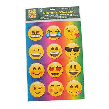 Ashley Productions, Emojis Die-Cut Magnetic Decor, 8 1/2 x 11 Inch Sheet, Multi-Colored, 12 Pieces | Mardel | 703185778008