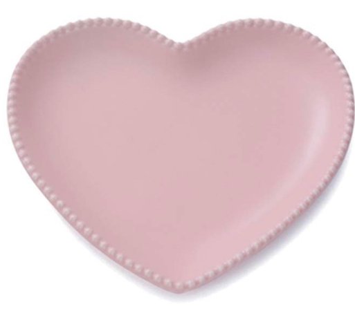 heart plate pink