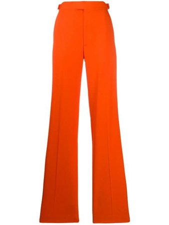 Shop orange The Attico high waisted straight fit trousers with Express Delivery - Farfetch