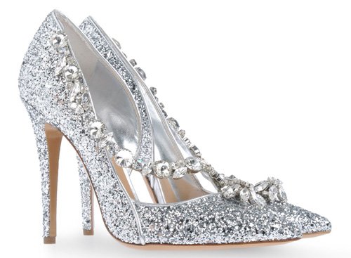 DSqaured2 silver rhinestone high heeled pumps > Shoeperwoman