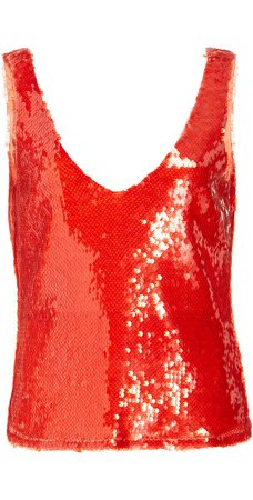 Sequin Embroidered Scoop Neck Tank