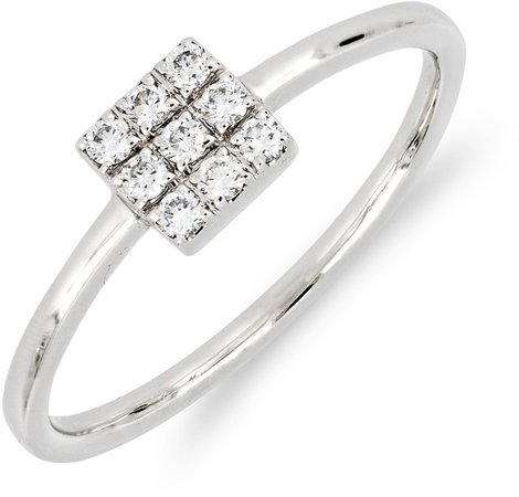 Kiera Square Diamond Stack Ring