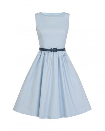 Audrey Sky Blue Swing Dress | Vintage Inspired Dresses | Lindy Bop