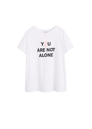 Violeta BY MANGO Organic cotton message t-shirt