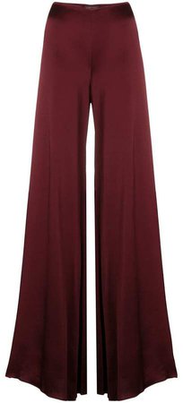 Pre-Owned glossy flared trousers