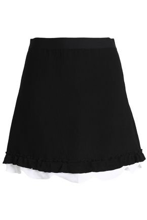 Two-tone cady mini skirt | SANDRO Paris | Sale up to 70% off | THE OUTNET
