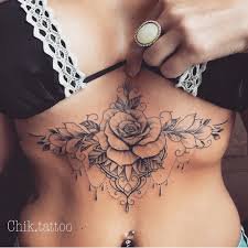 feminine ladies chest tattoo - Google Search