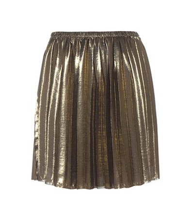 Manda metallic pleated skirt