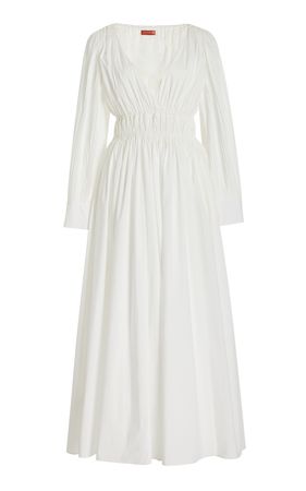 Kathleen Puff-Sleeve Cotton-Blend Midi Dress By Altuzarra | Moda Operandi