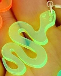 green snake earrings