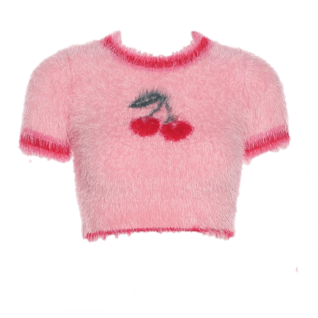 Fuzzy Cherry Knit Crop | Own Saviour
