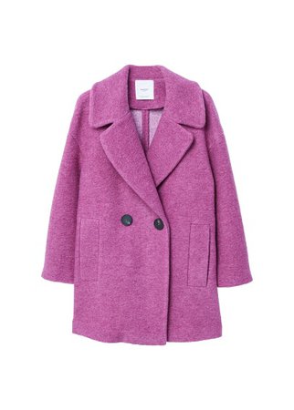 MANGO Unstructured wool-blend coat