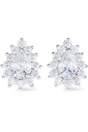 Gunmetal-tone crystal earrings | CZ by KENNETH JAY LANE | Sale up to 70% off | THE OUTNET