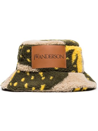 JW Anderson Asymmetric logo-patch Bucket Hat - Farfetch