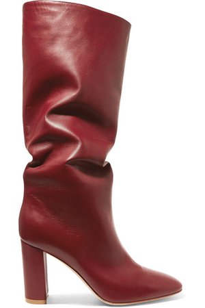 Gianvito Rossi | Laura 85 leather knee boots | NET-A-PORTER.COM