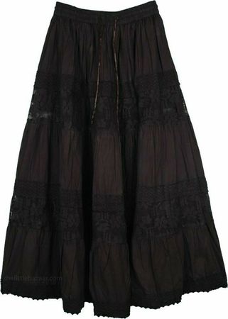 Black Skirt gothic hippie