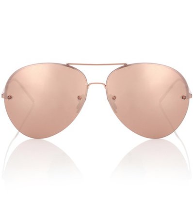 Rose Gold-plated aviator sunglasses