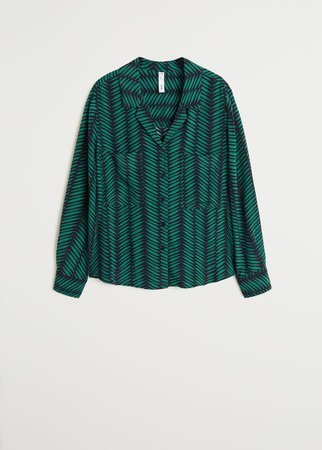 Chest-pocket flowy blouse - Women | Mango USA