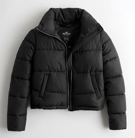 black puffer coat