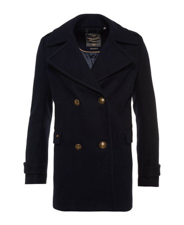 Womens - Classic Pea Coat in Navy | Superdry