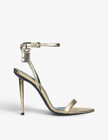 TOM FORD - Padlock leather heeled sandals | Selfridges.com