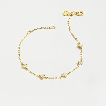 J.Crew: Demi-fine 14k Gold-plated Sparkle Chain Bracelet