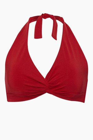 Jets D/DD Twist Halter Bikini Top - Chili Red | BIKINI.COM