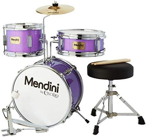 Amazon.com: Mendini By Cecilio Kids Drum Set - Junior Kit w/ 4 Drums (Bass, Tom, Snare, Cymbal), Drumsticks, Drummer Seat - Beginner Drum Sets & Musical Instruments : Musical Instruments