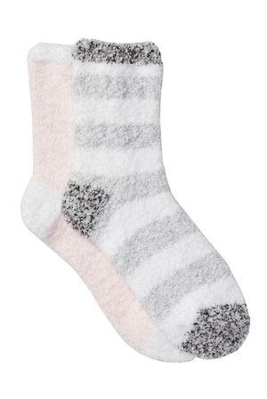 Free Press | Patterned Fuzzy Socks - Pack of 2 | Nordstrom Rack