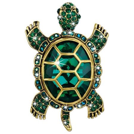 Crystal Turtle Brooch | Danbury Mint | Danbury Mint
