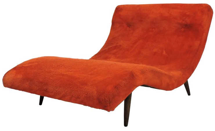 ADRIAN PEARSALL Red Chaise Chair