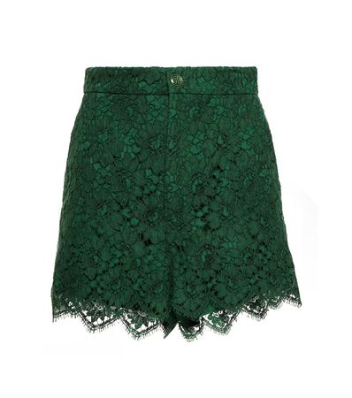 Gucci - Scalloped floral lace shorts | Mytheresa