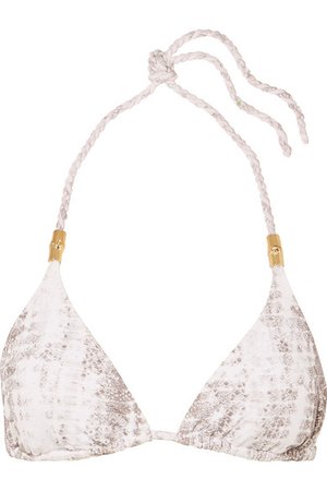 Heidi Klein | Snake-print triangle bikini top | NET-A-PORTER.COM