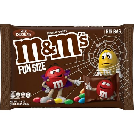 M&M's Milk Chocolate Fun Size Halloween Chocolate Candy - 17.16oz Bag - Walmart.com