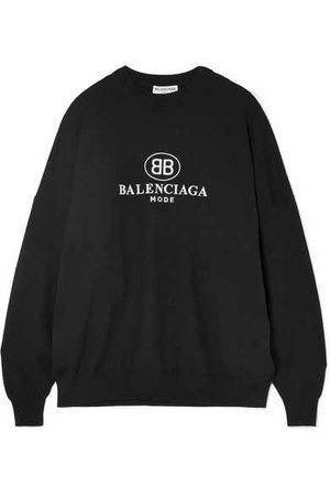 Balenciaga | Embroidered wool-blend sweater | NET-A-PORTER.COM