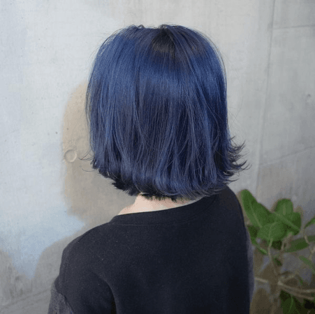 Blue short hair