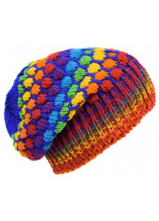 Bubbleknit Rainbow Beanie Woolly Hat