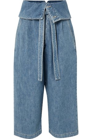 Loewe | Cropped belted high-rise wide-leg jeans | NET-A-PORTER.COM