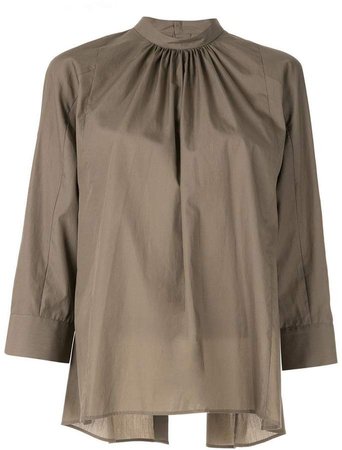 three-quarter sleeve blouse