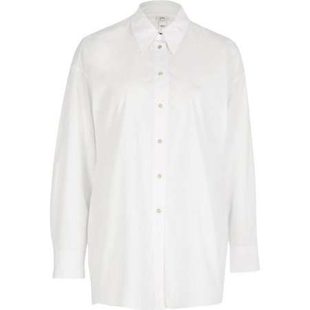 White open back shirt | River Island